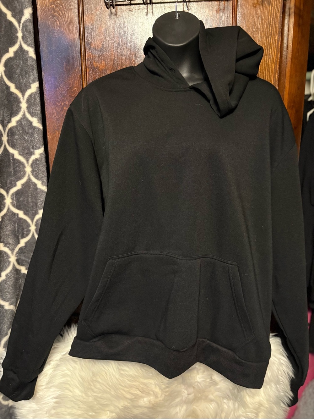 Black unisex angel wings Pullover Hoodie - Classic Comfort